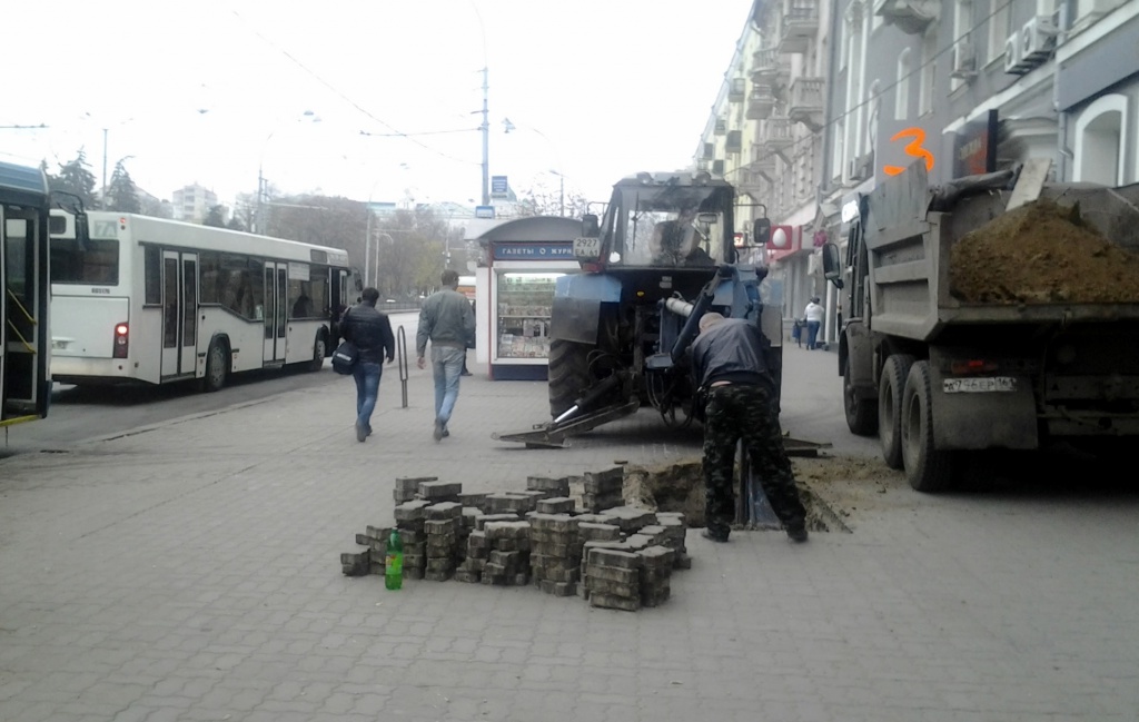 Во вторник, 5 ноября, на улице Большой Садовой в Ростове-на-Дону началась высадка новых деревьев - клёнов явор